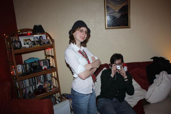 Liz posing.
