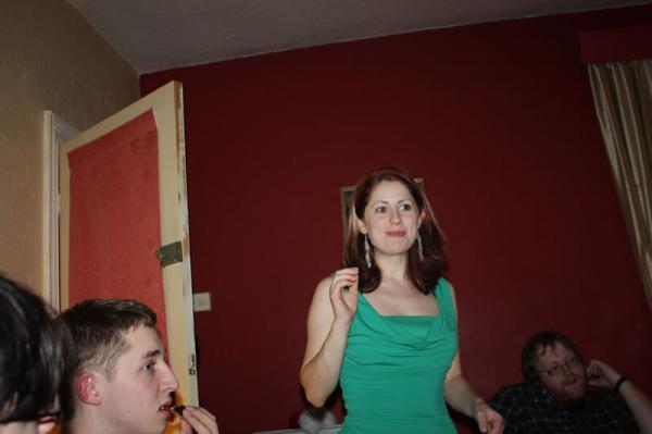 Party host and AHS secretary, Jenna.