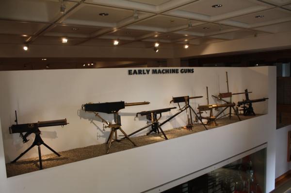 Machine guns.