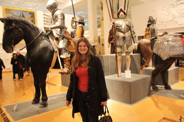 Nicola gets in the way as I try to take photos of the exhibits.