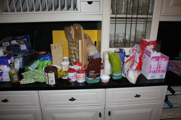 Baking ingredients. Lots and lots of baking ingredients.