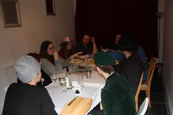 Everyone sat round the table.