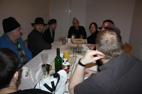 Everyone sat round the table.