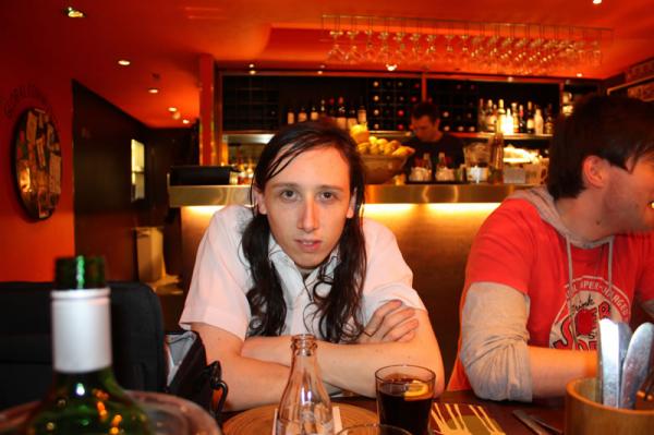 Chris in Giraffe.