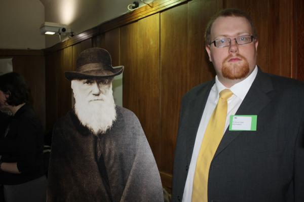 Norm poses with Darwin.