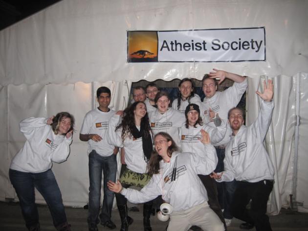 More posing outside the tent.