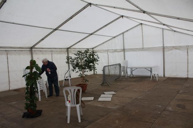 The tent before we have moved anything in.