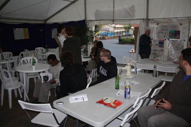 Before the launch party.