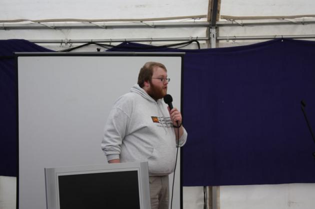 Norm delivers his talk on evil dictators.