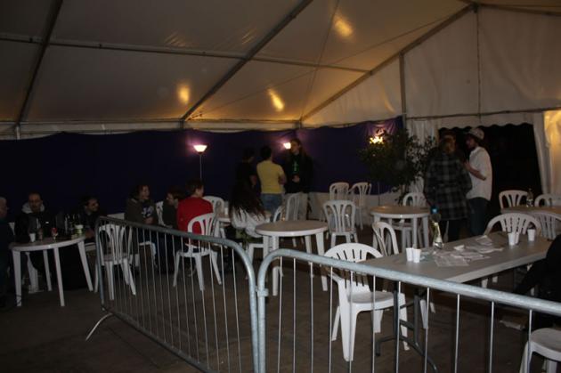 We setup for all night debate.