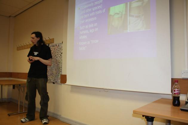 Chris delivers the talks.