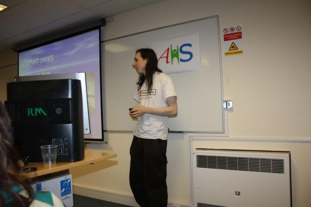 Chris delivers Leeds's talk.