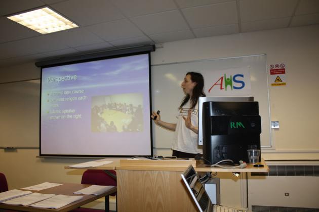 Chris delivers Leeds's talk.