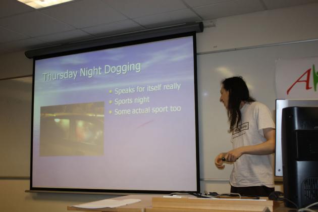 Chris delivers Leeds's talk.