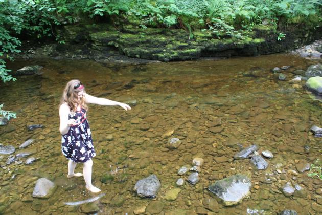 Nicola paddling.