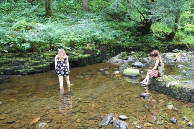 Nicola paddling.