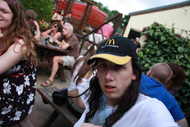 Chris at the pub.