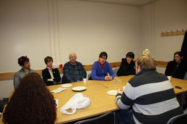 Clockwise from bottom left: Rosie, Danny, Chris, Paul, Rich, Michael, William, Norm.