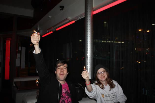 Rich and Lil get out their lighters for Norm.