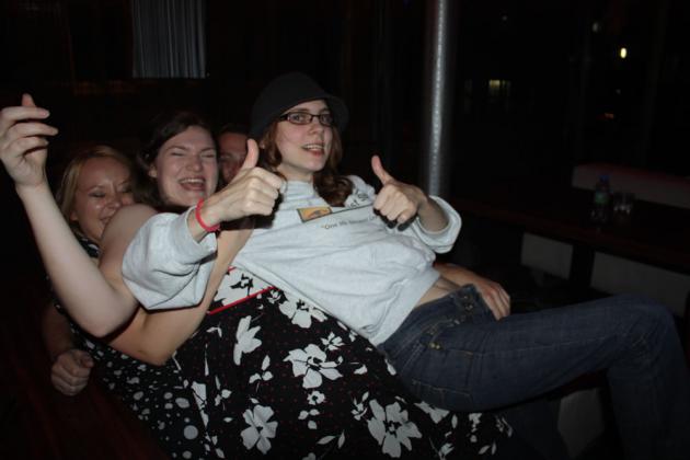 Kate, Nicola and Lil having their usual lesbian adventures.