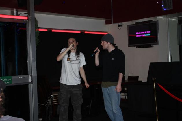 Chris and George perform Hotel California.
