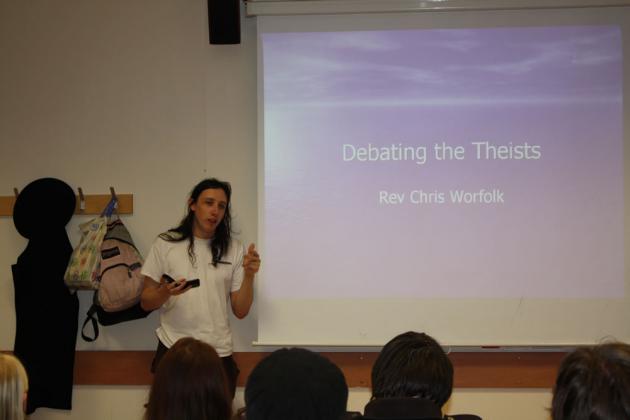Chris opens the talk.