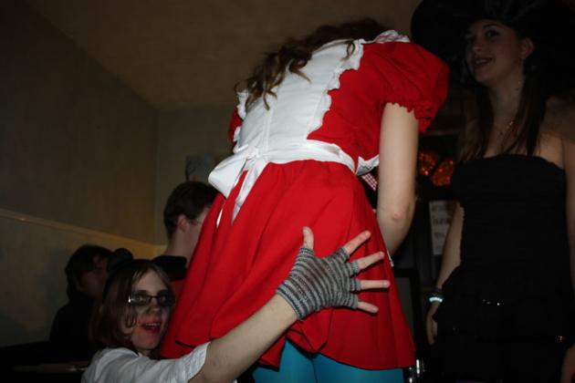 Lil gropes Nicola.