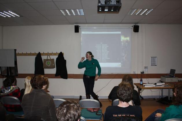 Nicola doing karaoke. None of us are sure how or why this happened.
