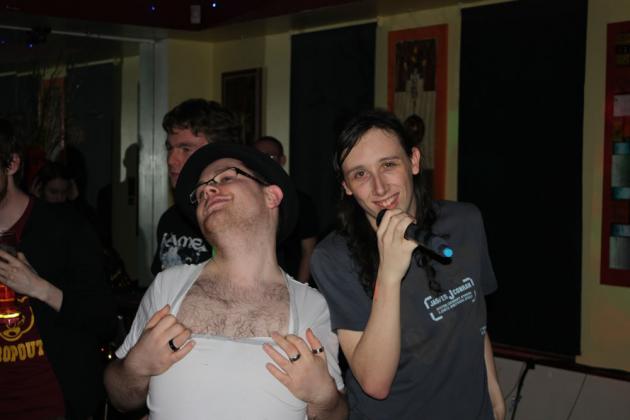 Joe gets his breasts out.
