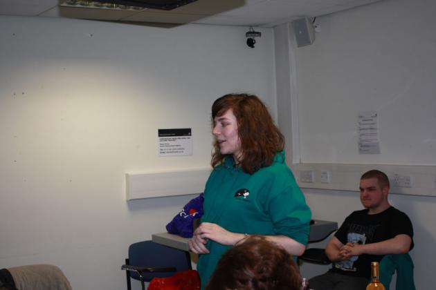 Sophie opens the event.