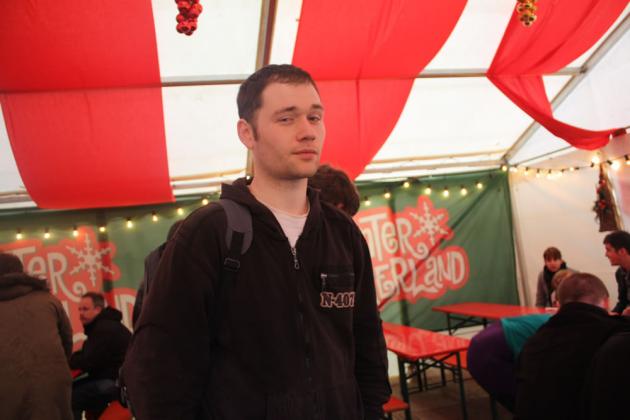 George at the Christmas market.