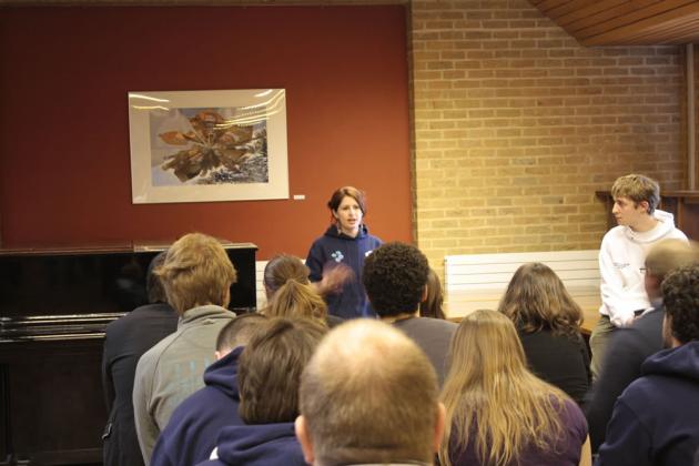 AHS president Jenna opens the talks.