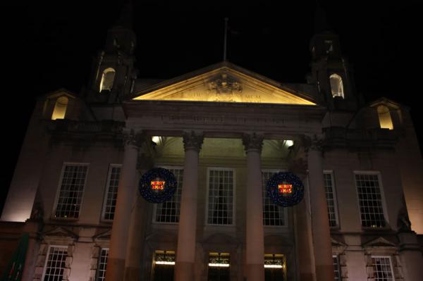 Civic hall on Millenium Square.