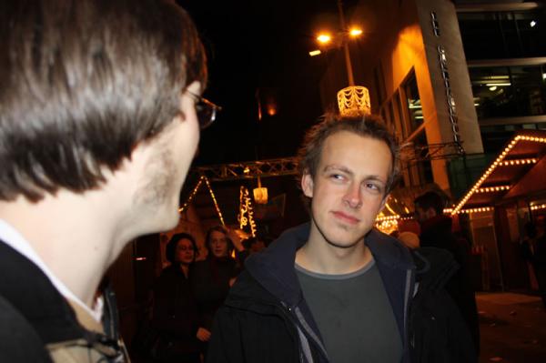 Zoltan and Jens stare it out.