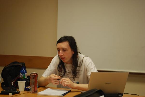 Chris during Sunday's discussions.