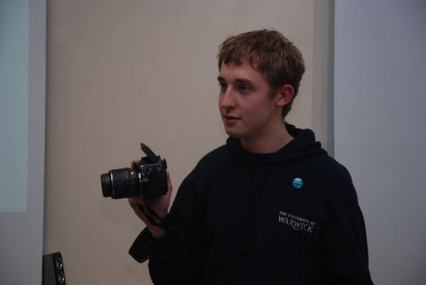 Stuart shows off his camera.