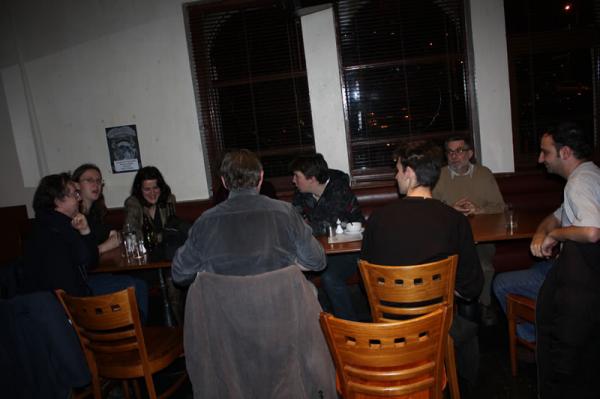 At the pub afterwards.