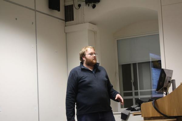 Norm delivers his talk.