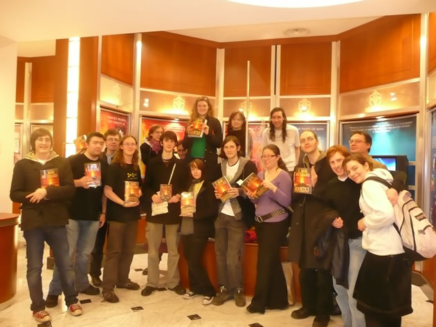 Everyone poses for a picture at the Church of Scientology during Weekend Away 2008.