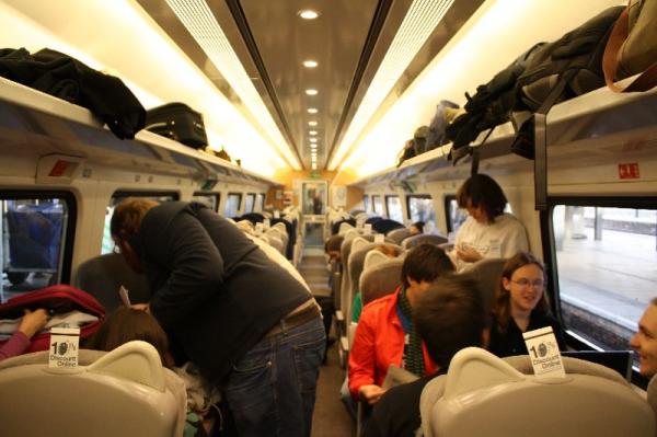 The train down.