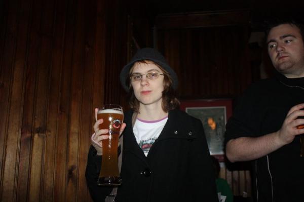 Lil's pint was almost as big as she is.