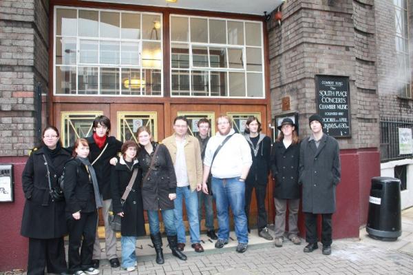 Everyone outside Conway Hall.