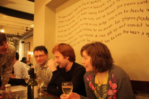 Mike, Jon, Sophie at Nando's.