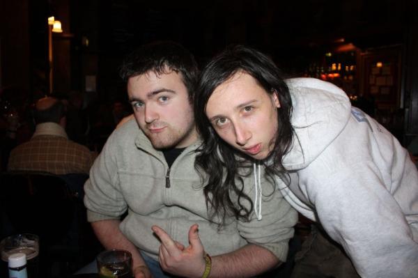 Gaz and Chris at the Blackfriar pub.