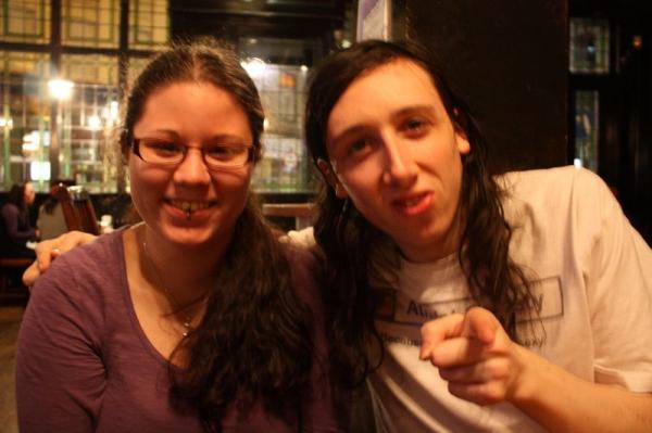 Emma and Chris at the pub.