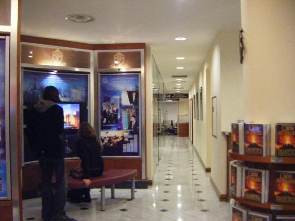 Corridor to the toilets.