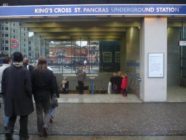 Kings Cross underground station entrance.
