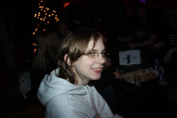 Liz posing.