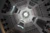 The central tower, looking up.