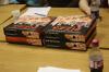 Pizza boxes.